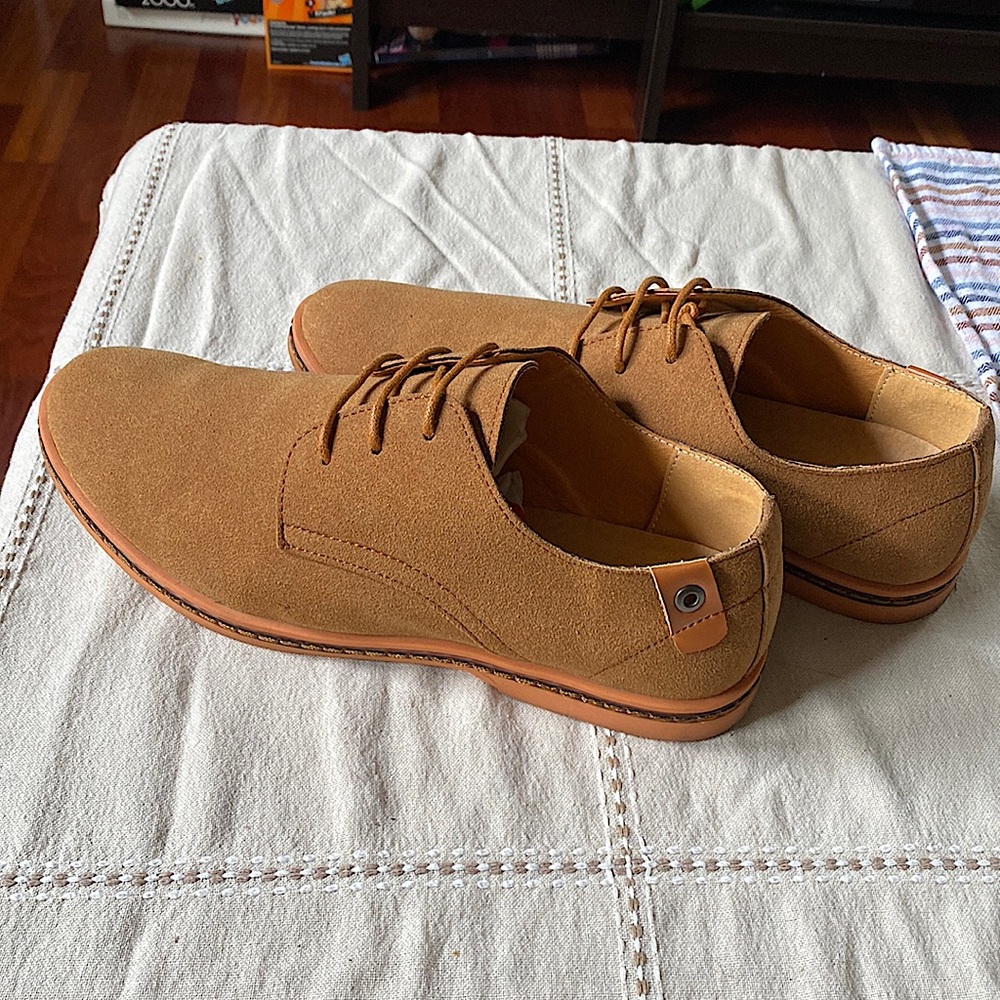 Tan dress shoes, size 7.5, Mens